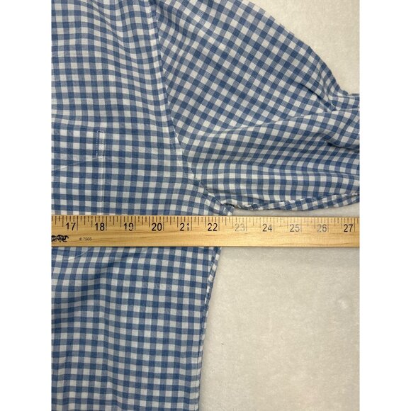 Bonobos Shirt Mens Large Blue White Gingham‎ Checkered Slim Fit Button-Down - Picture 5 of 7